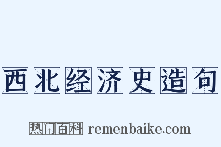 西北经济史造句是什么意思的图片